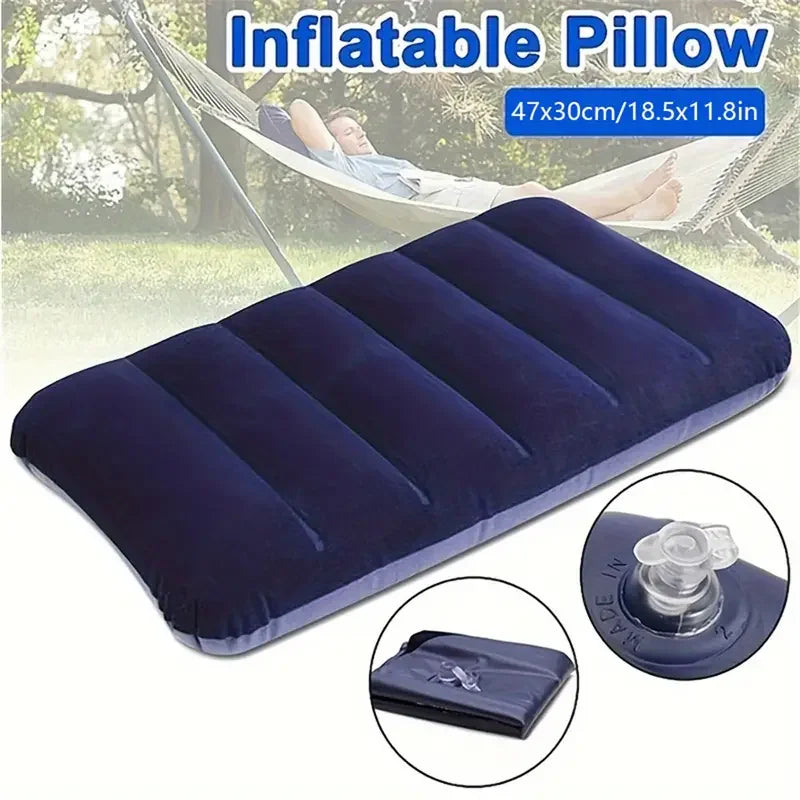 Aufblasbares Reisekissen 47x30 cm | Faltbar & Leicht | AirNest Outdoor Luftkissen für Camping & Flugreisen