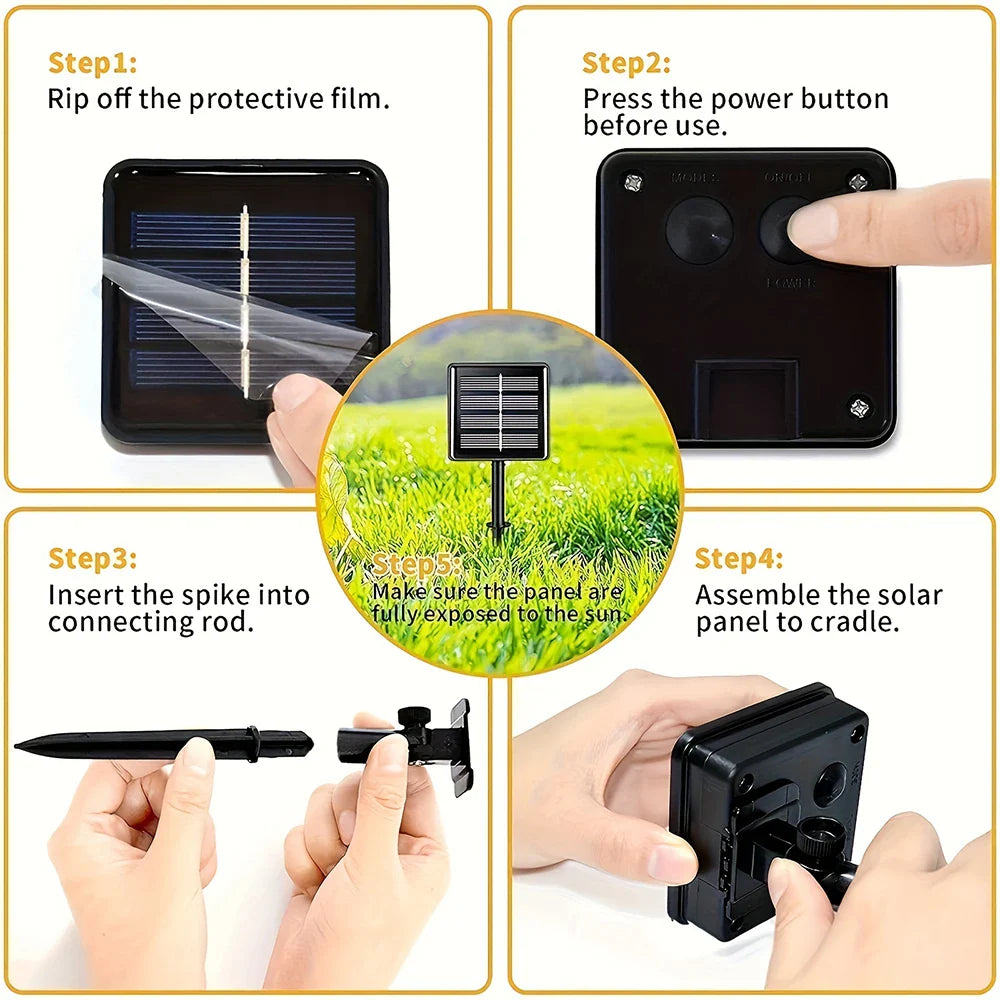 LED Solar-Lichterkette SolaLuma | Wasserdicht IP44 | Für Garten, Terrasse & Camping | Automatische Beleuchtung