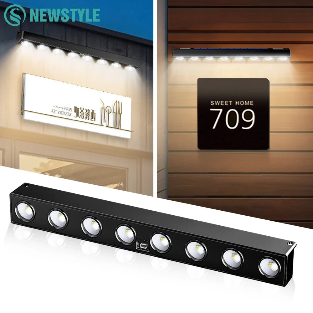 Solavera LumiFence Solarleuchten | 4er-Set LED Außenleuchten | IP54 Wetterfest | Aluminium | Für Garten, Zaun & Terrasse
