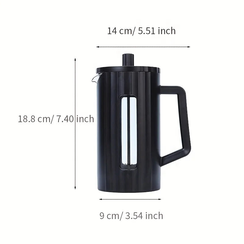 BrewVista | French Press Kaffeebereiter | 600 ml | Borosilikatglas & Edelstahlfilter | Für Zuhause & Outdoor
