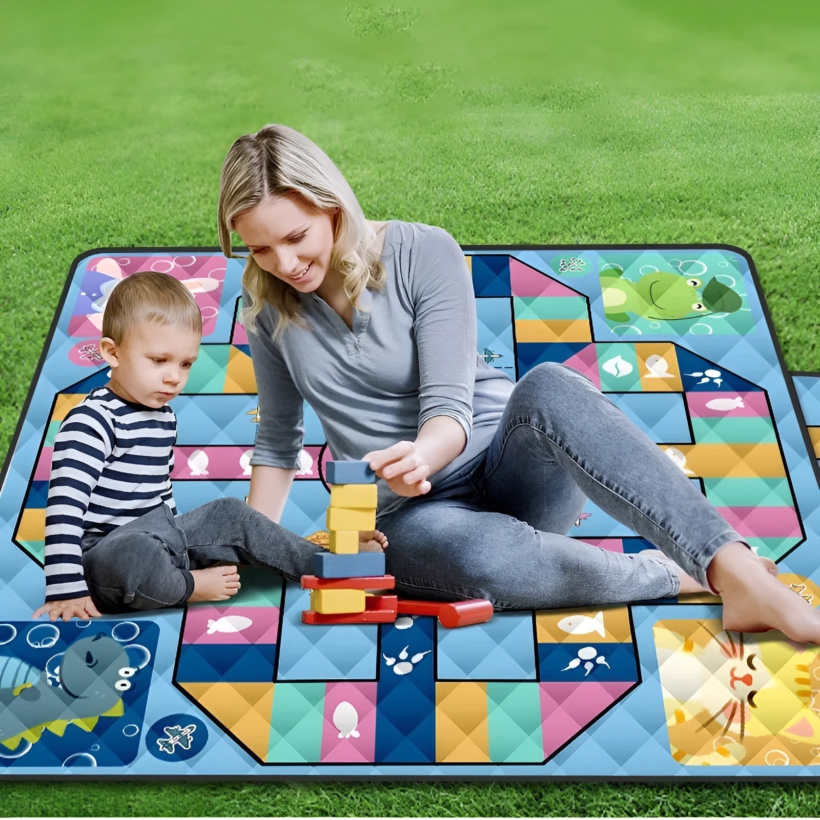 Faltbare Baby-Spielmatte Wanderlino | Gepolstert & Wasserfest | Für Outdoor & Zuhause | Inkl. Tragetasche