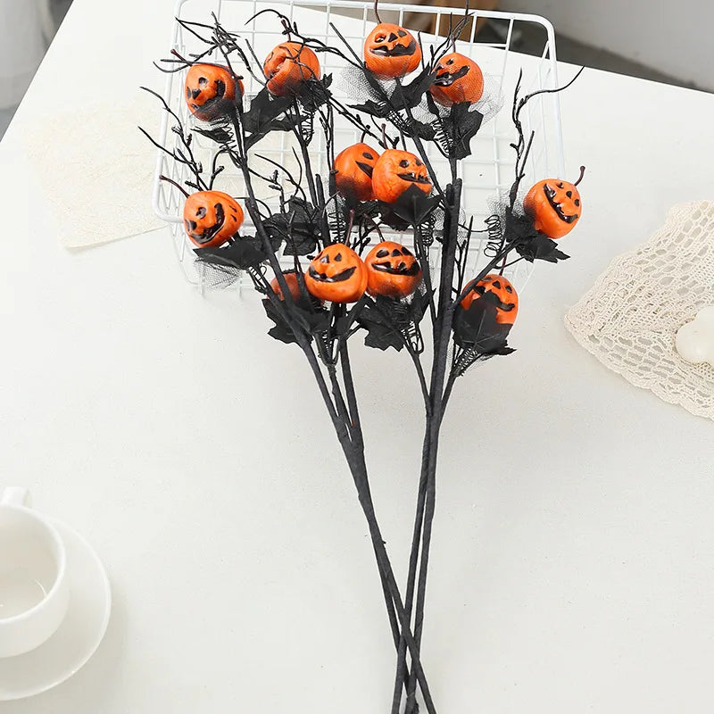 SchattenKürbis | Halloween-Deko | Kürbis mit Geistergesicht | Dunkler Stil | Schaumstoff-Design