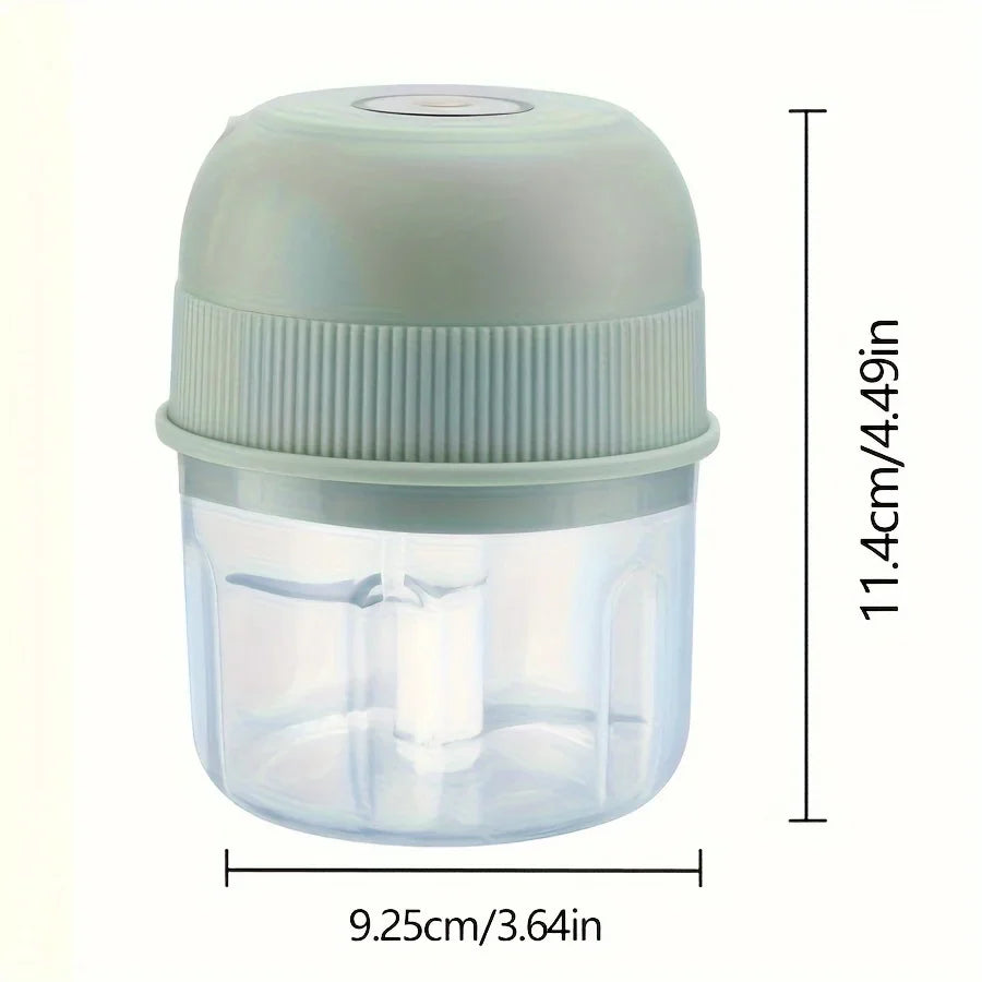 Mini Elektrischer Zerkleinerer | 250 ml | USB-aufladbar | Knoblauch-, Gemüse- & Fleischhacker