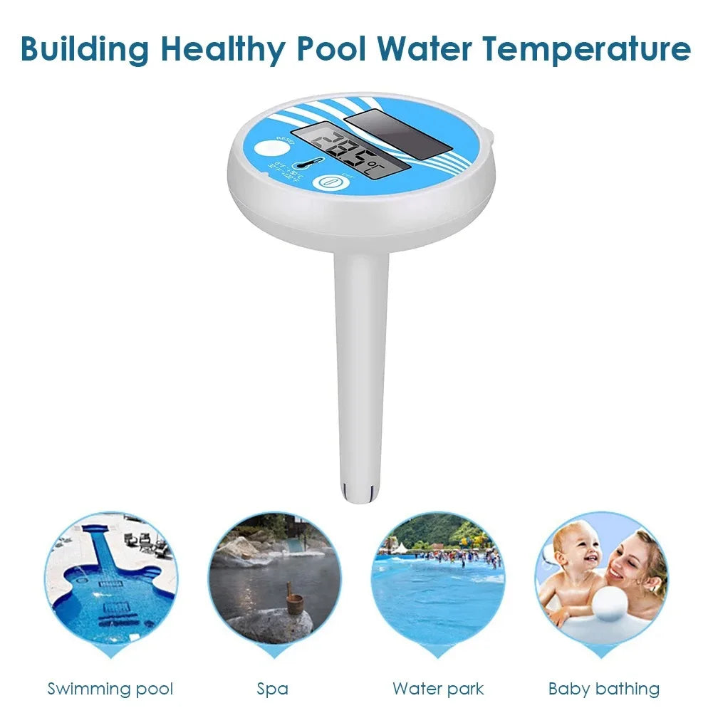 THERMAFLOAT Poolthermometer | Schwimmendes Wasserthermometer für Pool & Whirlpool | Temperaturanzeige 0–50 °C | Bruchsicher & wetterfest