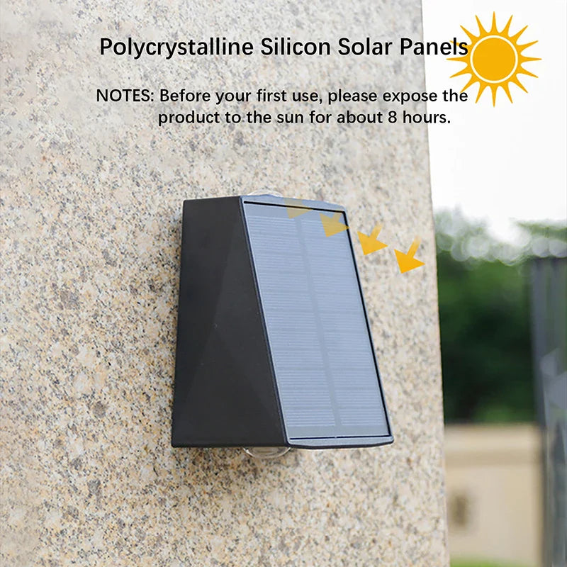 Solar Wandleuchte SolarBeam Duo | Up & Down Light | Intelligente Lichtsteuerung | Wetterfest