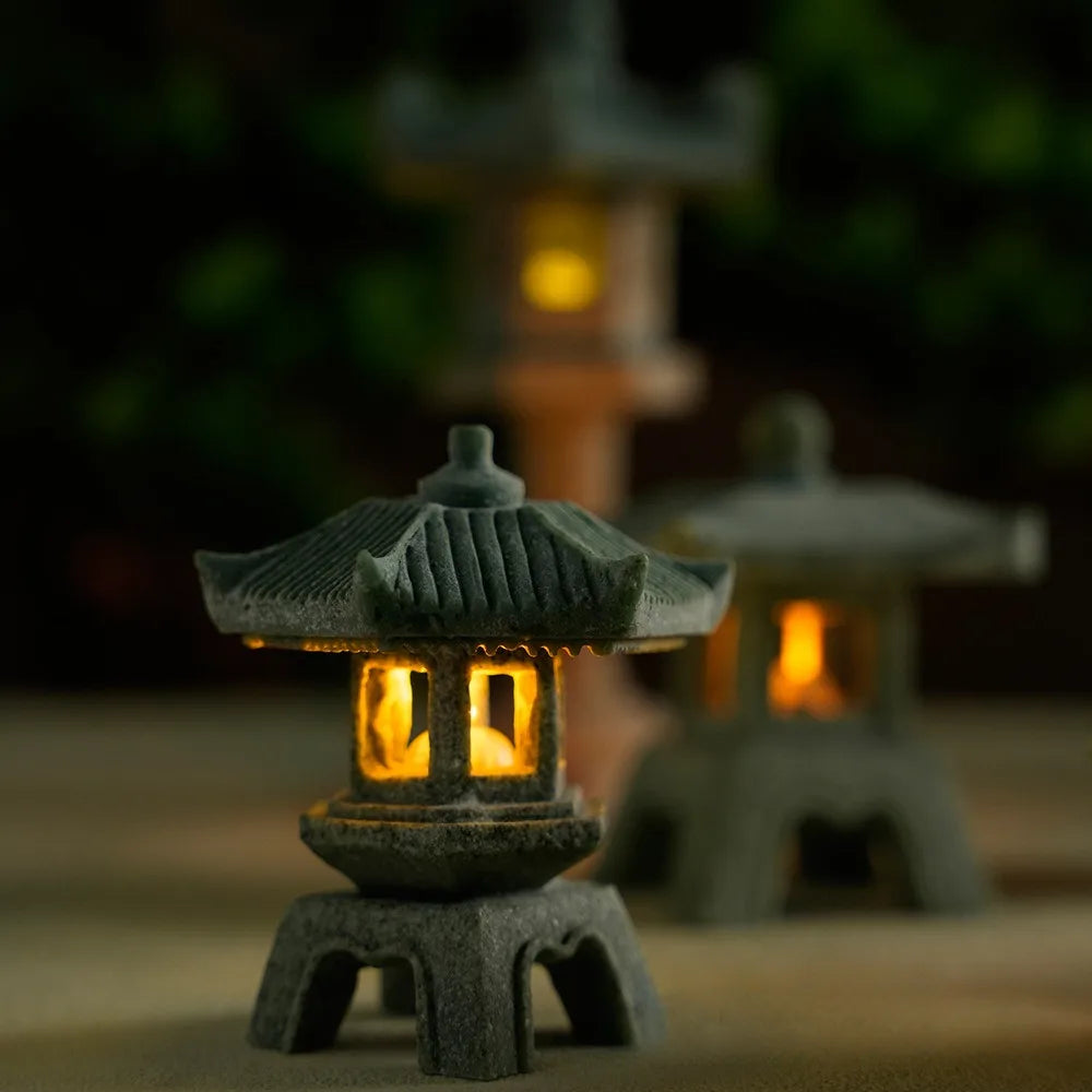 Mini-Pagode ZenStone | Sandstein-Dekoration | Für Garten, Bonsai & Zen-Oasen | Handgearbeitet