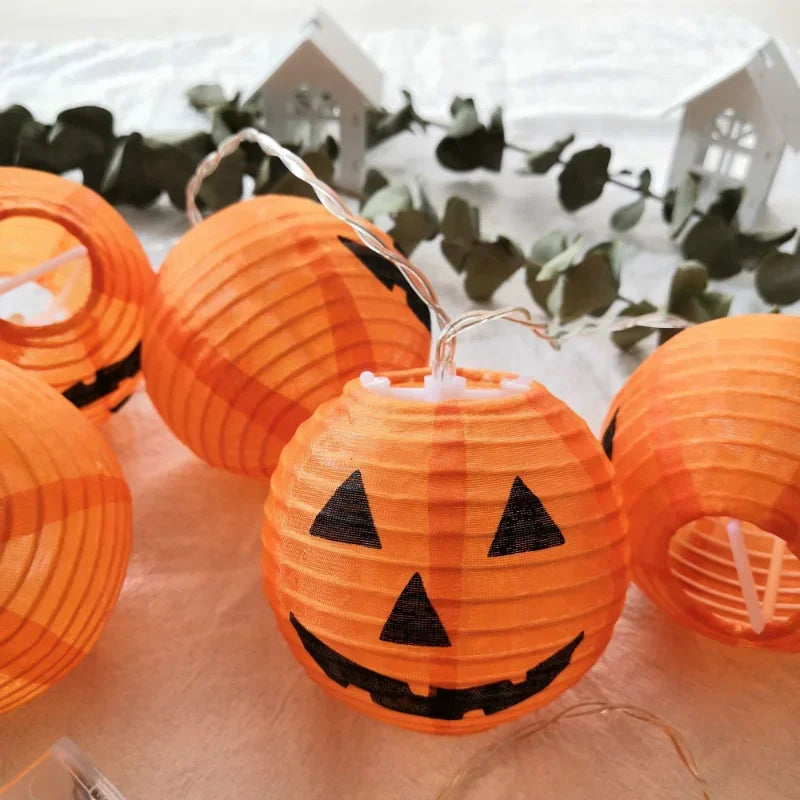 Lumora Glow Halloween Kürbis LED-Lichterkette | 1,5 m | 10 Warmweiße LEDs | Party- & Deko-Highlight