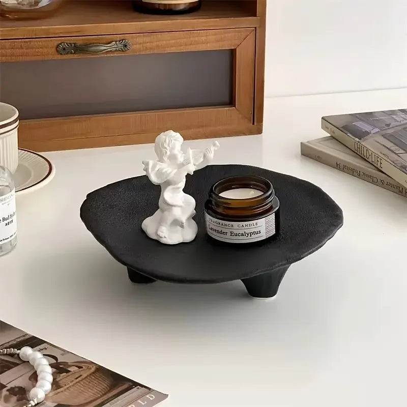 Trivora Schmuckschale | Schmuckschale Keramik | Oval mit 3-Bein-Design | Kreativ & Multifunktional | Für Schmuck & Accessoires