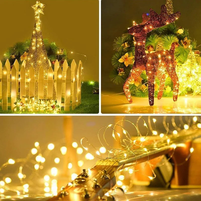LED Lichterkette LumiCord | USB & Fernbedienung | 8 Modi | Warmweiß | IP65 Wasserdicht | Kupferdraht | 5–30 m