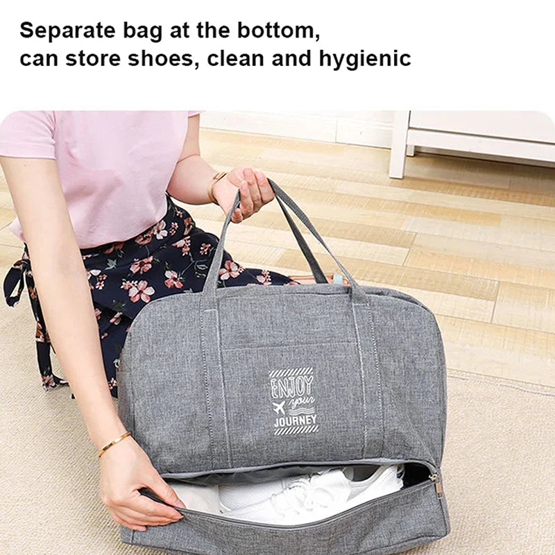 Lugviva Faltbare Reisetasche für Damen | Große Wochenendtasche aus Oxford-Gewebe | Handgepäck-Tasche für Reisen, Alltag & Sport