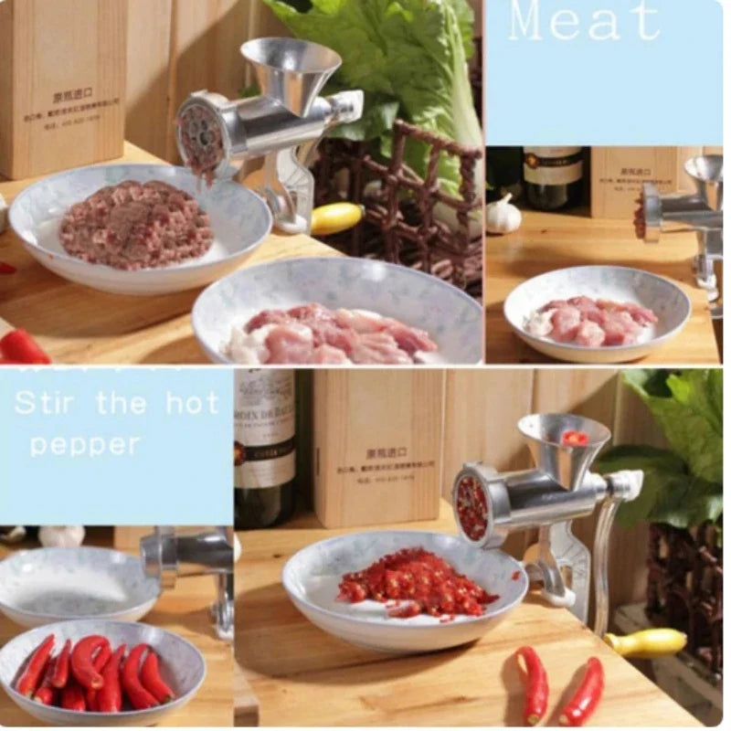 Fleischwolf Kraftivo | Manuell | Aluminiumlegierung | Für Hackfleisch, Wurst & Teig