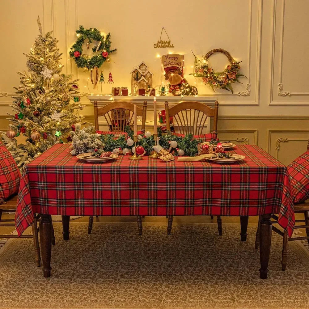 WarmHoliday - Kariertes Tischtuch Weihnachten