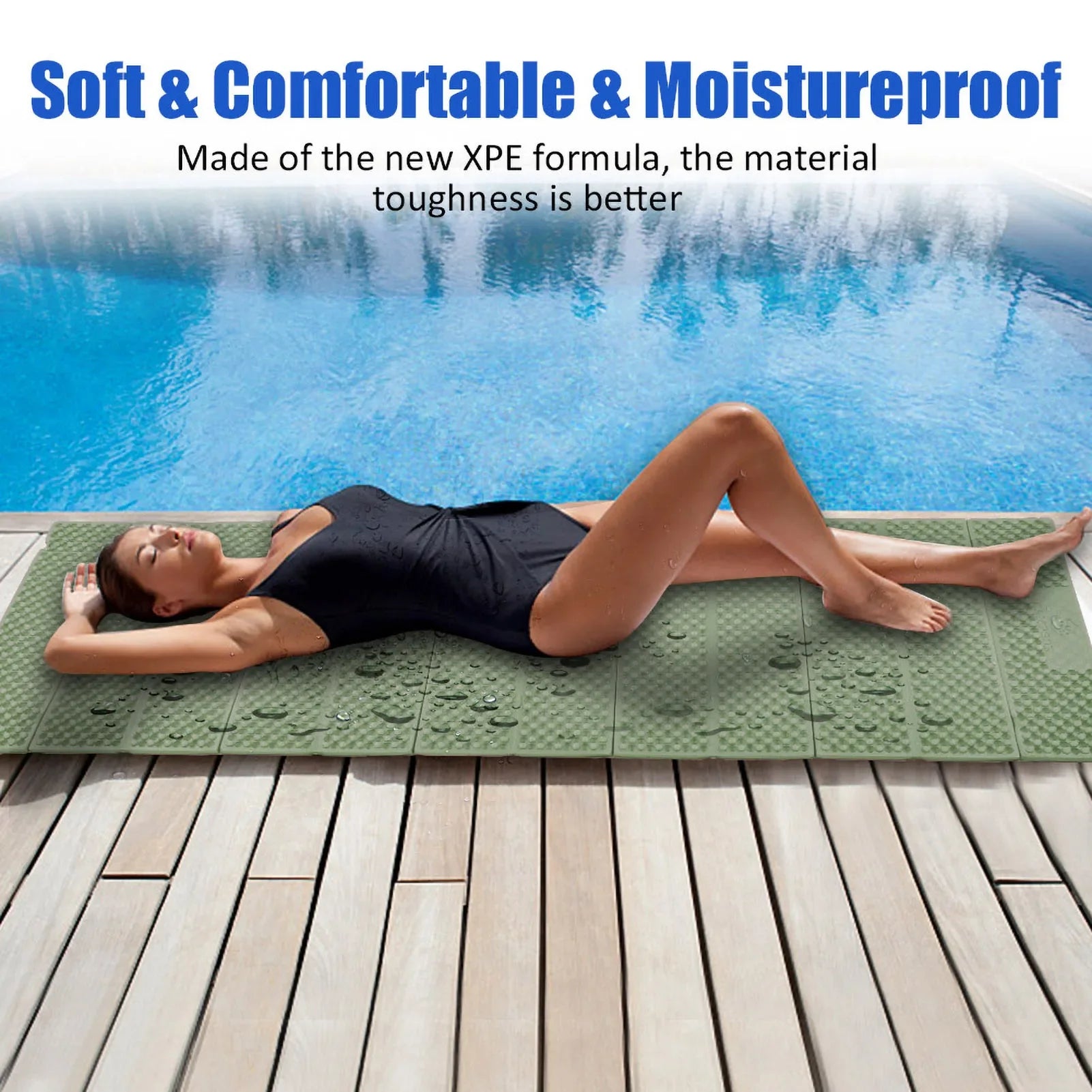 TrekLuma Faltbare Isomatte | Ultraleicht & Wasserdicht | Egg-Groove Komfort | Für Outdoor & Camping