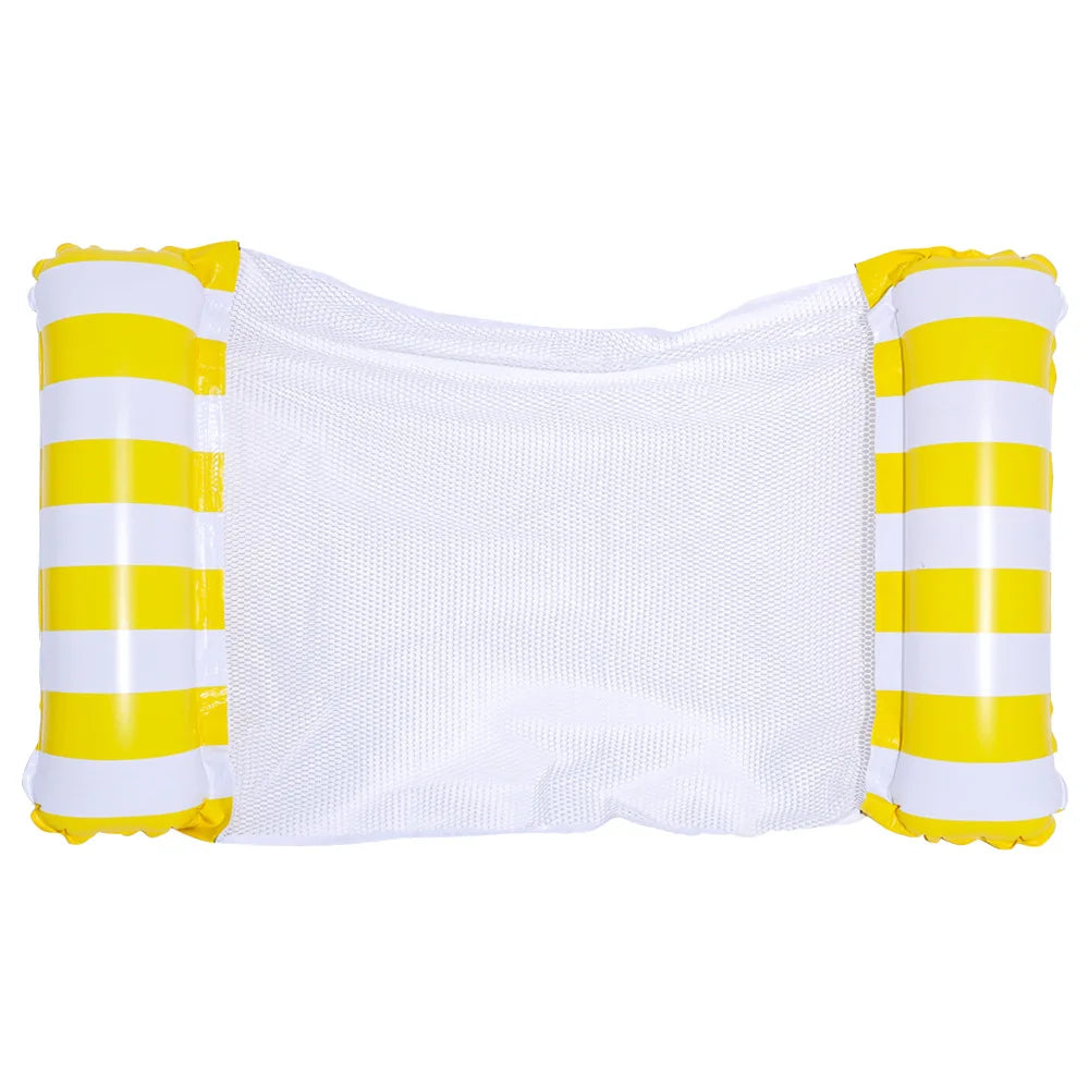 AQUAVIVA Wasserhängematte aufblasbar | 130×70 cm | Faltbare Pool-Liege mit Rückenlehne | Schwimmbett für Pool, Strand & Urlaub
