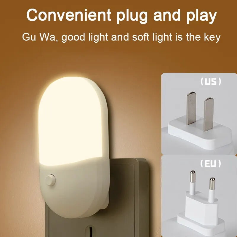 LUXORA Mini LED-Nachtlicht | Augenschonend & Energiesparend | 2er-Set | Modernes Design