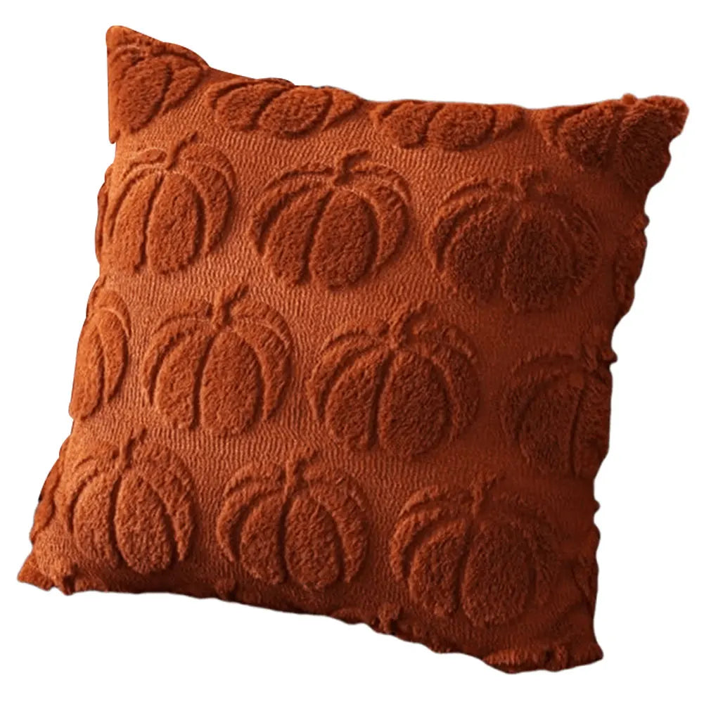 Pumpura | Kissenhülle Herbst Kürbis | 45 × 45 cm | Weich & Plüschig | Halloween & Herbstdeko