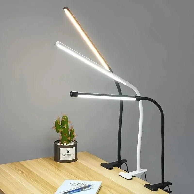 LED-Klemmleuchte LumaFlex | 3 Lichtfarben & 10 Helligkeitsstufen | USB-Betrieb | Flexibler Schwanenhals | Augenfreundlich & Dimmbar