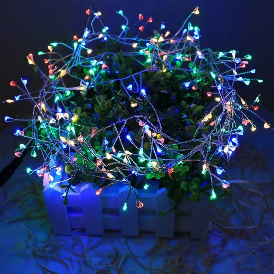 Cluster LED-Lichterkette Lumistra | Warmweiß & Kaltweiß | 36 m Silberdraht | Wasserdicht IP44 | Für Weihnachten, Hochzeit & Party