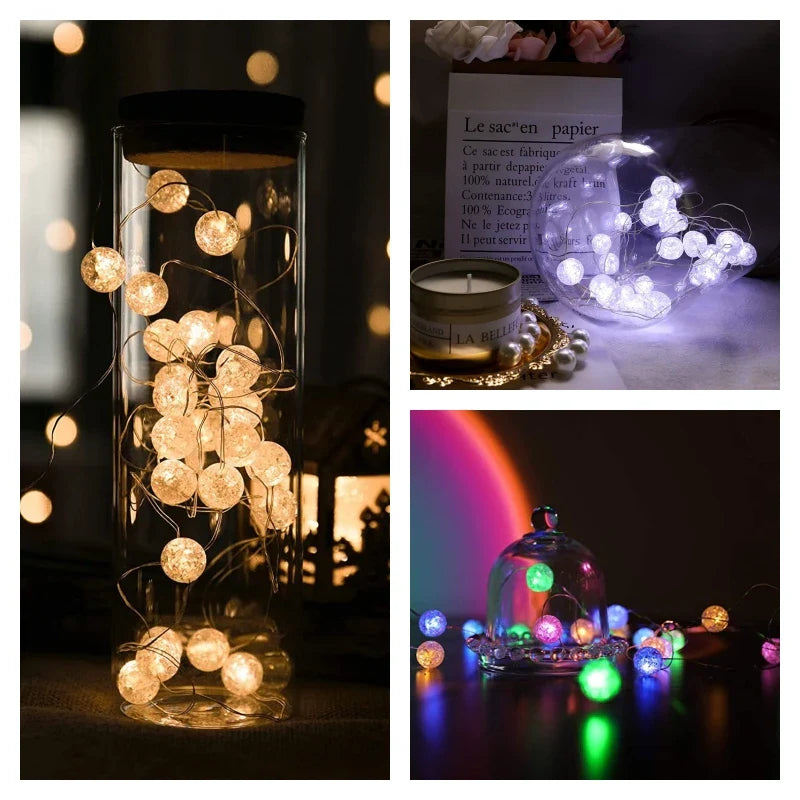 LumiaGlow LED Lichterkette | Warmweiß | 3 Modi | Batteriebetrieben