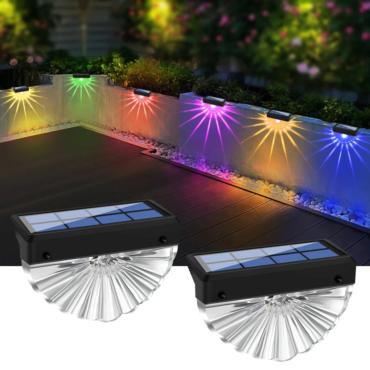 Solar-LED Außenleuchten Lumora Step | Farbwechsel oder Warmweiß | Wetterfest IP44 | Für Treppen, Zäune & Terrassen