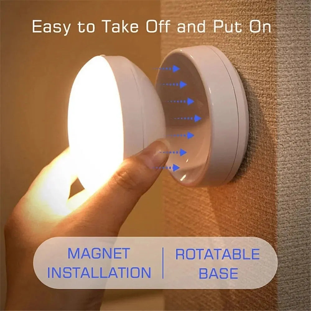 LumiFlex360 LED Nachtlicht | Bewegungsmelder | 360° drehbar | Wiederaufladbar | Magnetisch & kabellos