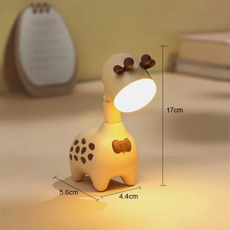 GiraLume LED Nachtlicht | Flexibel verstellbar | Süßes Giraffendesign | Warmweiß | 5,6 × 5,4 × 17 cm