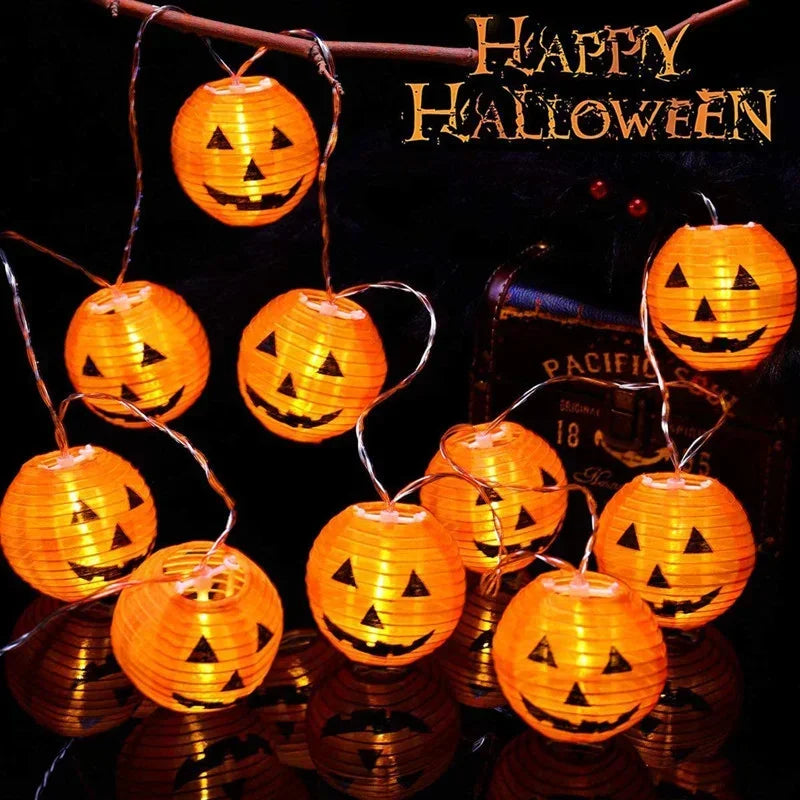 Lumora Glow Halloween Kürbis LED-Lichterkette | 1,5 m | 10 Warmweiße LEDs | Party- & Deko-Highlight