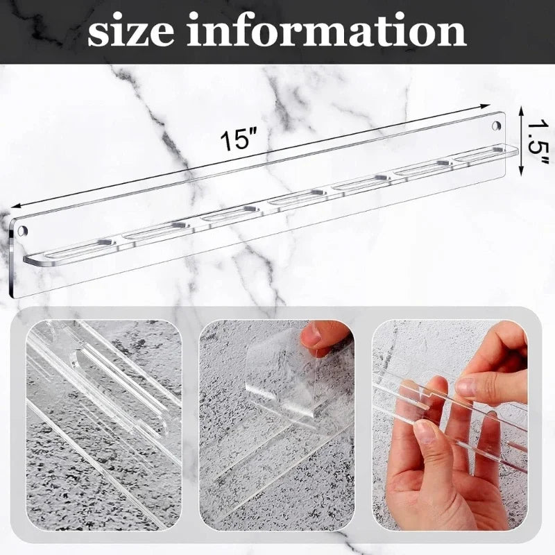 Glasario Wandhalterung für Sonnenbrillen | Aus klarem Acryl | Platzsparender Brillenständer für Zuhause & Geschäft