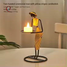 Nordara Light Vintage-Metallkerzenhalter | Nordischer Luxus-Stil | 22 cm | Romantische Tisch- & Hochzeitsdeko
