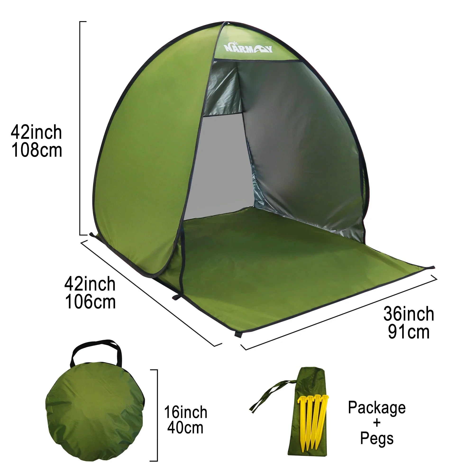 Solariqa Pop-Up Strandzelt | UV-Schutz & Wasserdicht | Automatischer Aufbau | Leicht & Tragbar für Camping & Outdoor