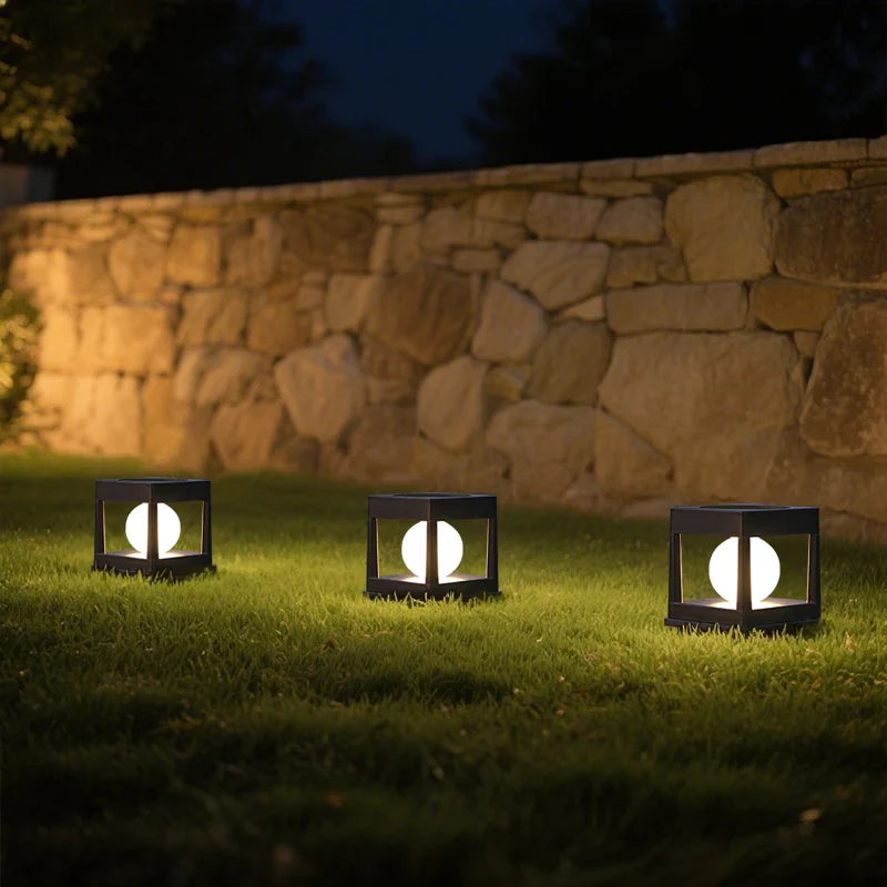 Solar Gartenlaterne LUMOVIA DuoLight | 2 Lichtfarben | IP65 Wasserdicht | Für Boden, Terrasse & Stabmontage | 11,8 x 11,8 x 11,5 cm