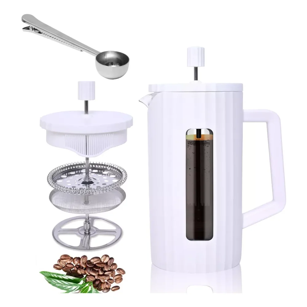 BrewVista | French Press Kaffeebereiter | 600 ml | Borosilikatglas & Edelstahlfilter | Für Zuhause & Outdoor