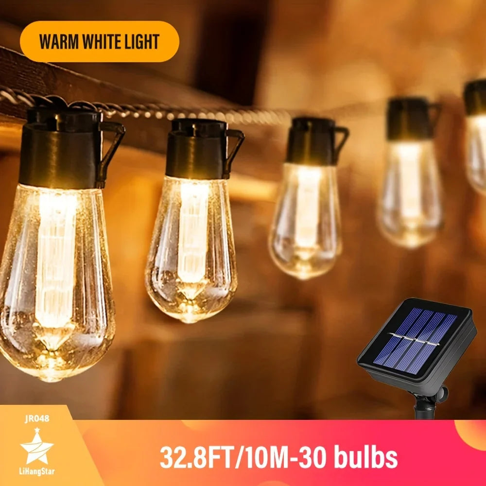 LED Solar-Lichterkette SolaLuma | Wasserdicht IP44 | Für Garten, Terrasse & Camping | Automatische Beleuchtung