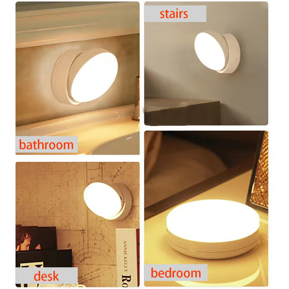 LumiFlex360 LED Nachtlicht | Bewegungsmelder | 360° drehbar | Wiederaufladbar | Magnetisch & kabellos