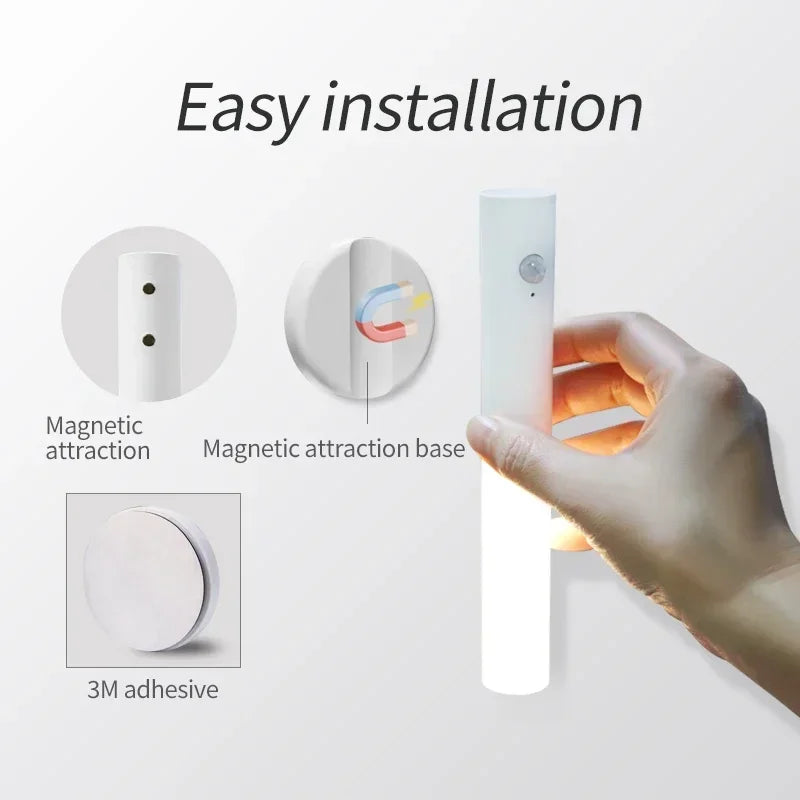 LED Nachtlicht mit Bewegungssensor | Wiederaufladbar & Magnetisch | Wand- & Schranklampe