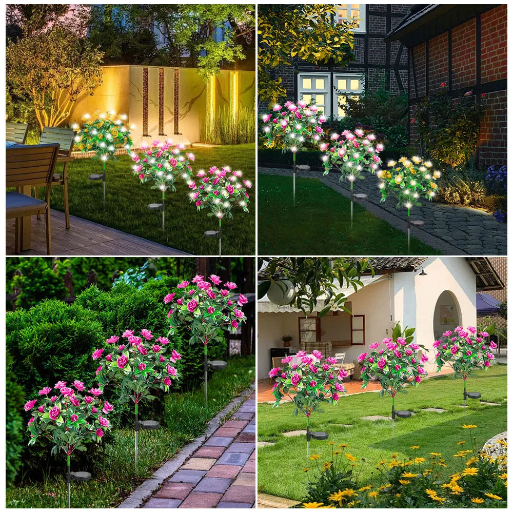 Solar Gartenlampe Lumosia | LED Azaleen | Wetterfest & Kabellos | 8h Leuchtzeit