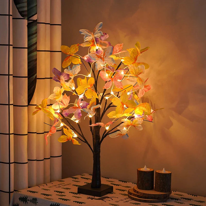 LED-Schmetterlingsbaum Lumiflora | Bonsai-Dekolicht mit verstellbaren Ästen | USB- & Batteriebetrieb | Für Zuhause & Feste