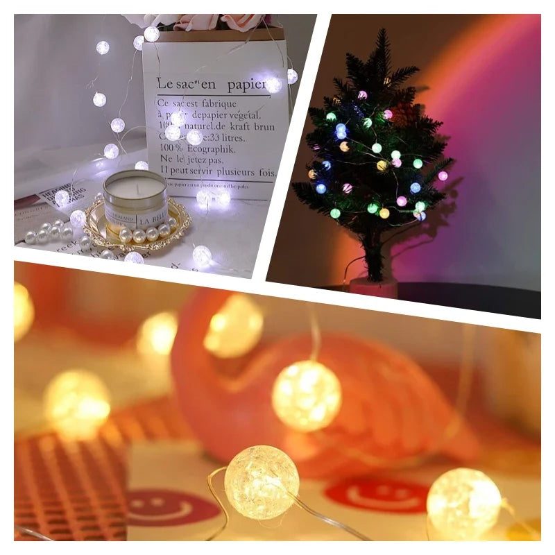 LumiaGlow LED Lichterkette | Warmweiß | 3 Modi | Batteriebetrieben