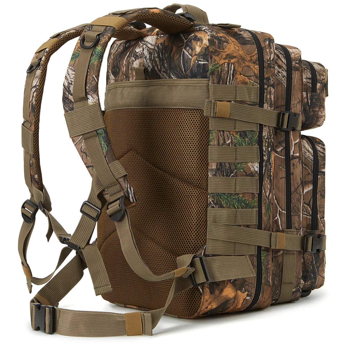 TACTICO45 45 L Outdoor Rucksack | Molle‑System | 3‑Tages Kapazität | Robust & Multifunktional – Schwarz/Khaki/Olive