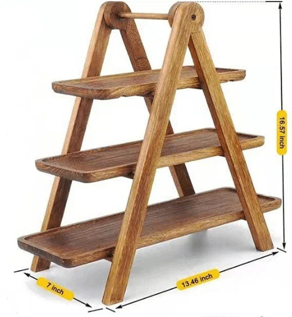 NaturServe Holz-Serviertablett | Dekoratives Obsttablett & Snackschale | Perfekt für Küche & Wohnbereich | 30 × 20 × 3 cm