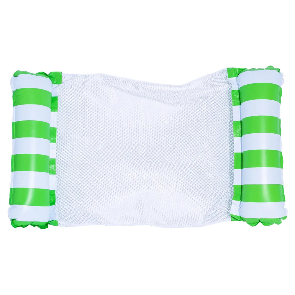 AQUAVIVA Wasserhängematte aufblasbar | 130×70 cm | Faltbare Pool-Liege mit Rückenlehne | Schwimmbett für Pool, Strand & Urlaub