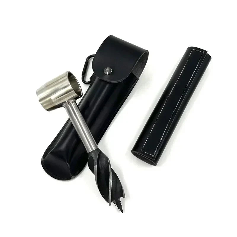 Bushcraft Handbohrer FerroDrill | Outdoor Survival Tool | Robuster Carbonstahl | 16,5 cm
