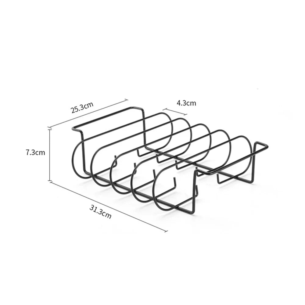 Rippchenhalter GrillMeister Pro | Für 4 Racks | Antihaftbeschichtet | Für Gasgrill & Ofen