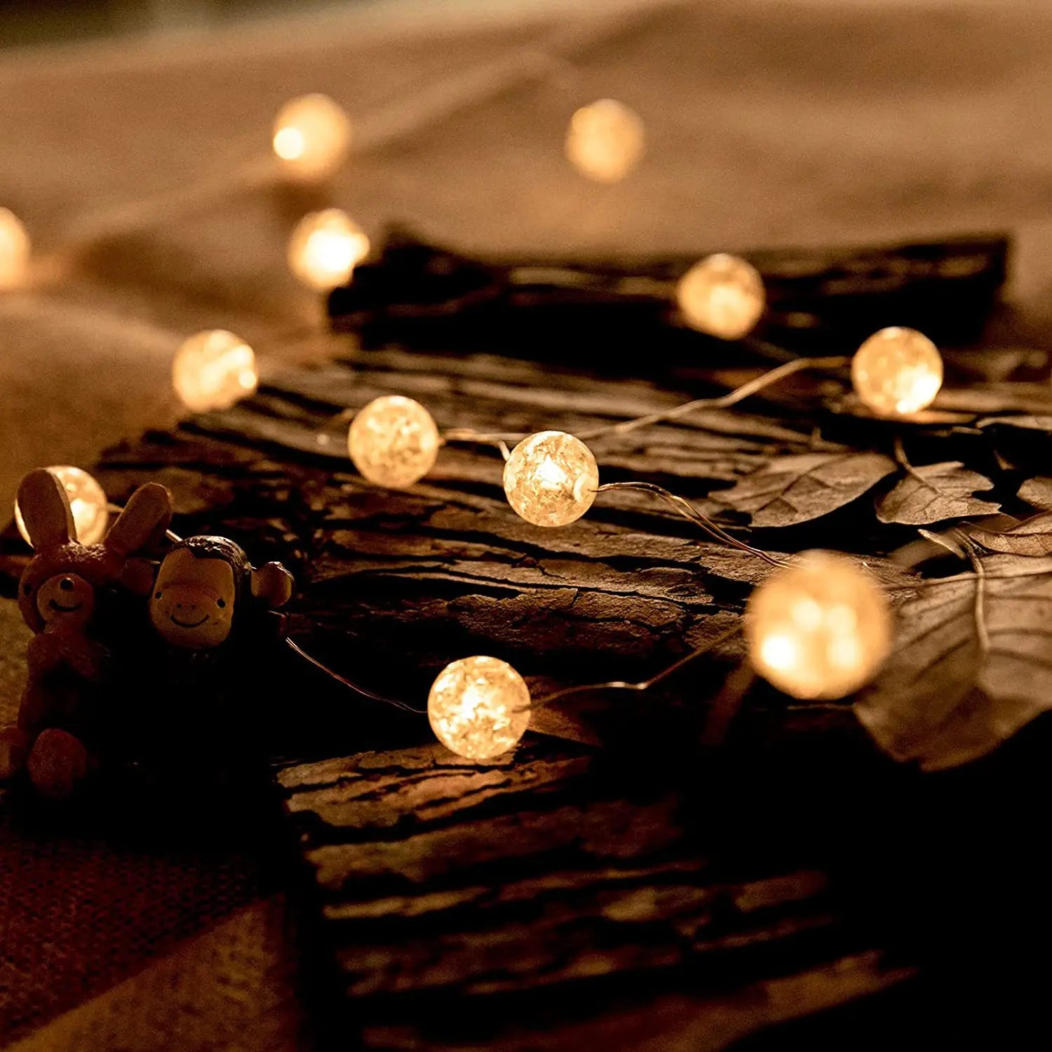 LumiaGlow LED Lichterkette | Warmweiß | 3 Modi | Batteriebetrieben