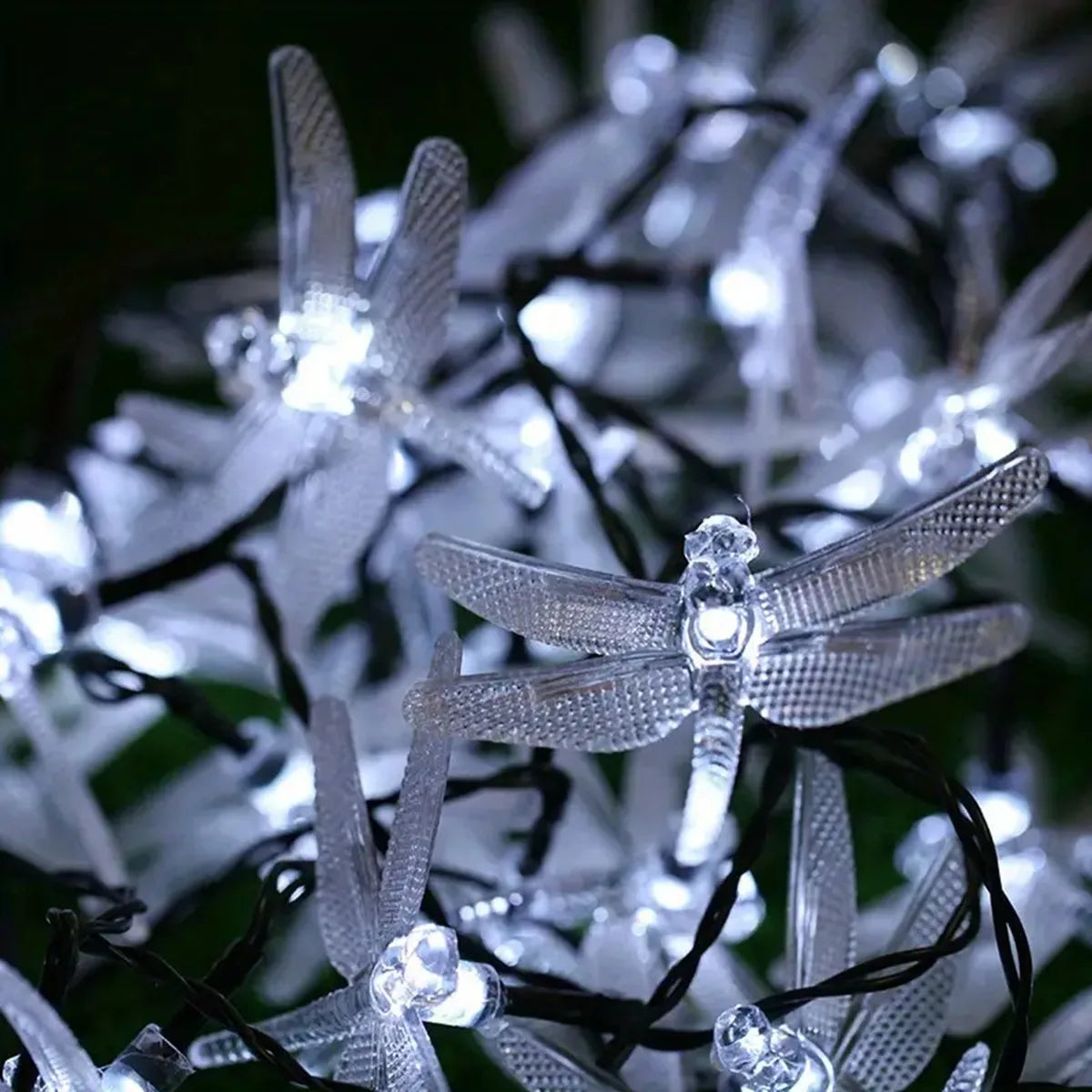 Solar-Lichterkette Lumila | 5 m mit 20 Libellen-LEDs | 8 Modi | Wasserdicht & Outdoor geeignet