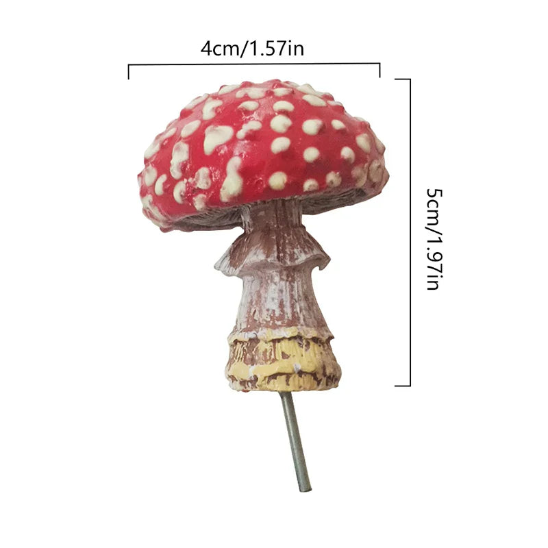 Leuchtende Mini-Pilzfigur Lumiora GlowShrooms | 3er-Set Garten-Deko aus Harz | Leuchtet im Dunkeln | Für Feengarten, Topfpflanzen & DIY-Landschaften