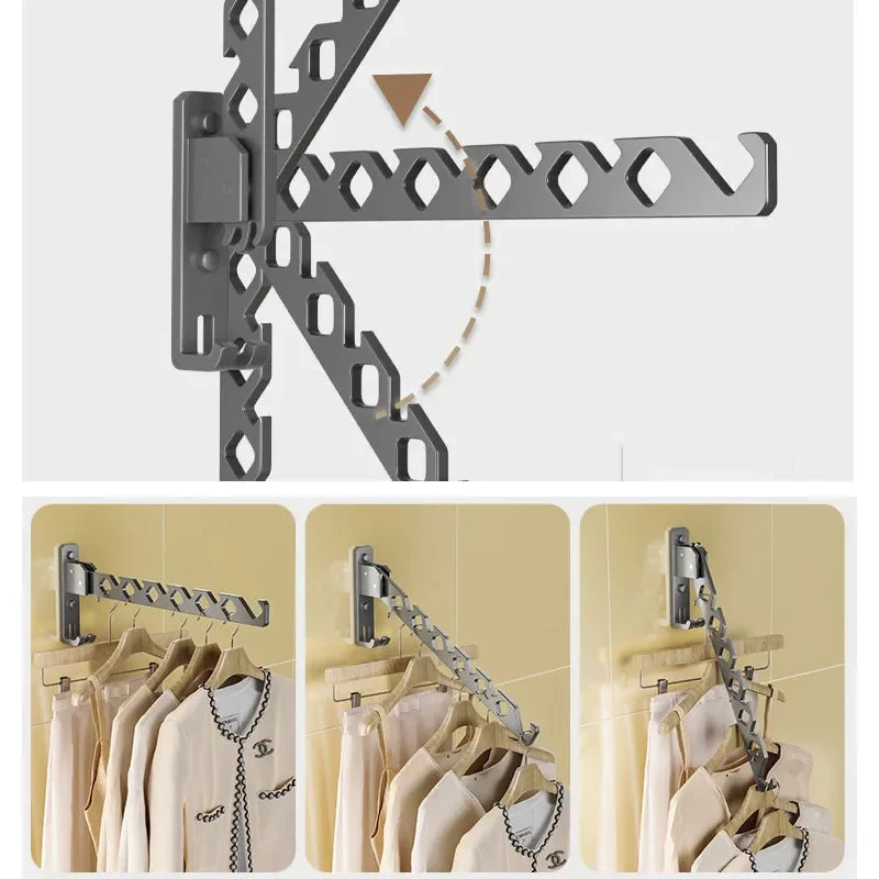 RaumFlex Wand-Wäscheständer | Faltbar & Verstellbar | Platzsparend & Belastbar | Ideal für Kleidung & Handtücher