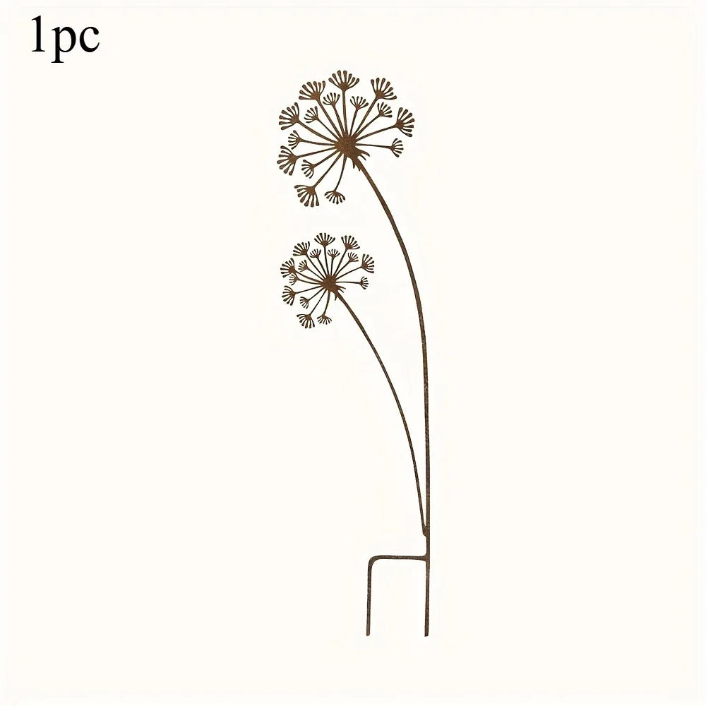 Florandis Metall-Gartenstecker Blume | Dekostecker für Balkon, Beet & Pflanzkübel | Wetterfest & detailreich