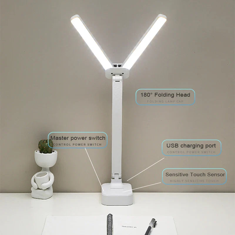 LumiGlow LED Tischlampe | Dimmbar & Wiederaufladbar | USB / Akku 2000 mAh | 6W