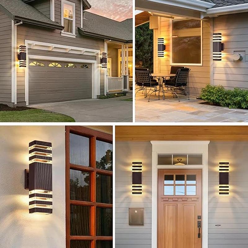 LumiBloc LED Außenwandleuchte | Up & Down Effekt | E27 Fassung | IP65 Wasserdicht | Modernes Design für Garten & Balkon